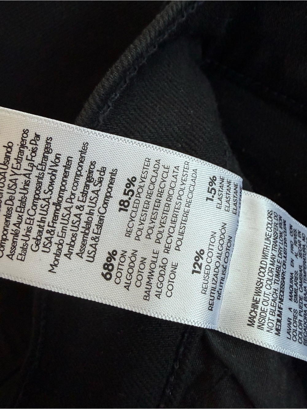 NEW MOTHER The Twister Sneak Jeans Black High Rise Wide Leg Womens 26 Denim - Picture 9 of 9